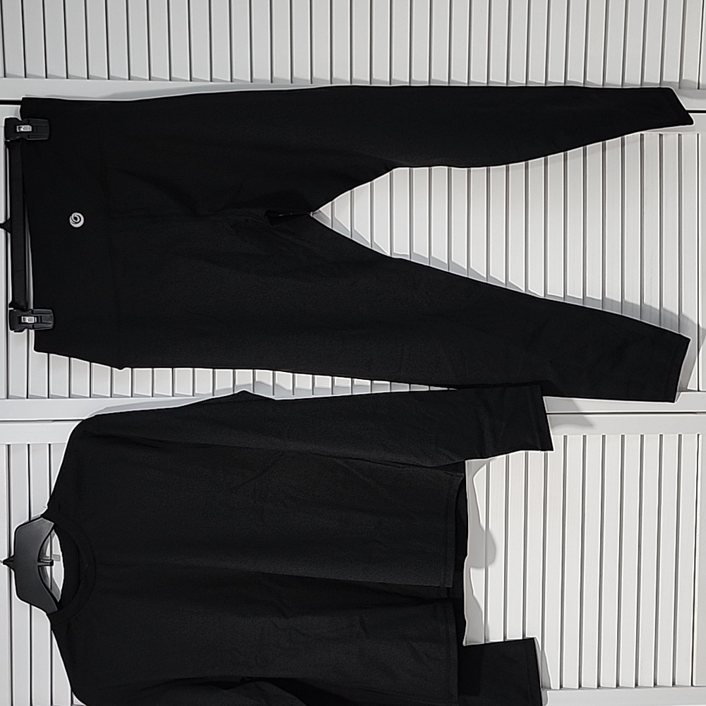 Women's Uncia Active Black Workout Outfit. Top And Pants. XXL